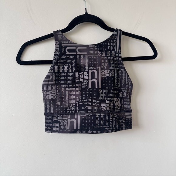 Lululemon-Longline Energy Bra With Spell Out (Size:4) - Picture 2 of 7